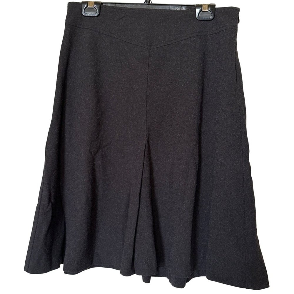 George Designs by Mark Eisen Flare Skirt Dark Gray Ladies Size 6 Polyester Blend